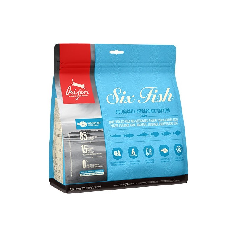 Orijen Six Fish cats dry food 340 g Adult Orijen Six Fish cats dry food 340 g Adult