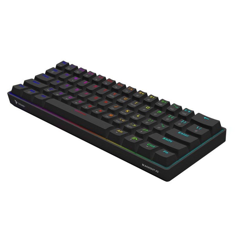 Savio BLACKOUT X2 RED keyboard Gaming USB QWERTY US International Black Savio BLACKOUT X2 RED keyboard Gaming USB QWERTY US International Black