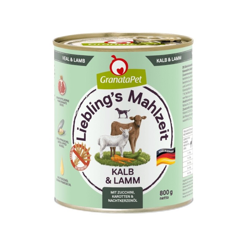 GRANATAPET Liebling's Mahlzeit Veal and lamb - wet dog food - 800g GRANATAPET Liebling's Mahlzeit Veal and lamb - wet dog food - 800g