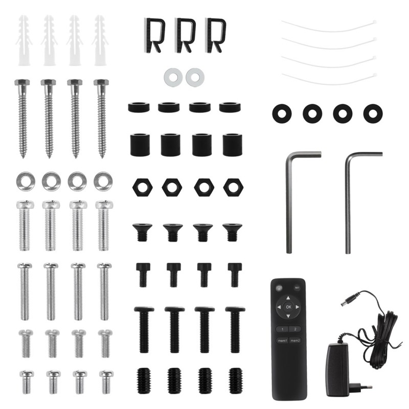 Maclean electric TV mount, ceiling mount, Tuya support, max. VESA 800x400, reg. in pos. +90°~-90°, for TV 43-86