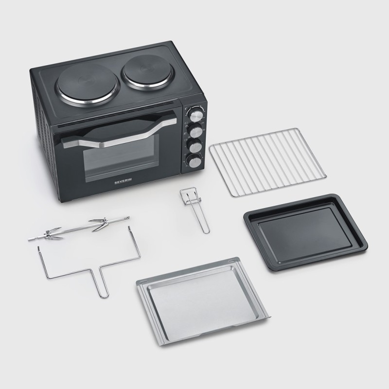 SEVERIN MINI OVEN WITH COOKING PLATES, 30 L TO2074 SEVERIN MINI OVEN WITH COOKING PLATES, 30 L TO2074
