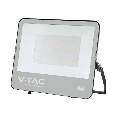 V-TAC 200W LED Floodlight CREE CHIP Black Body Grey Glass 6500K 135lm/W