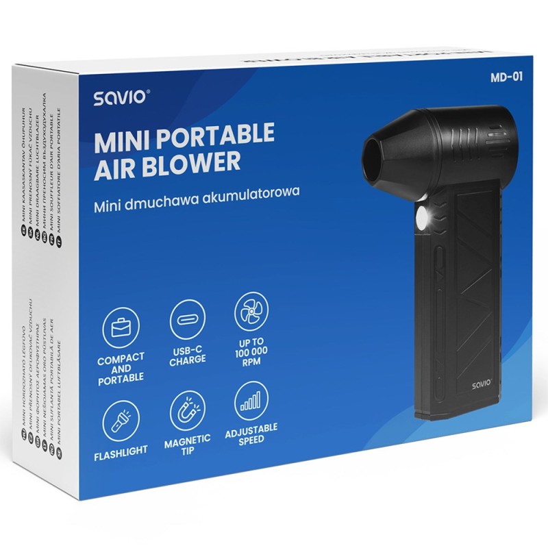 Savio MD-01 leaf blower 60 W 7.4 V 140 km/h Lithium-Ion (Li-Ion)