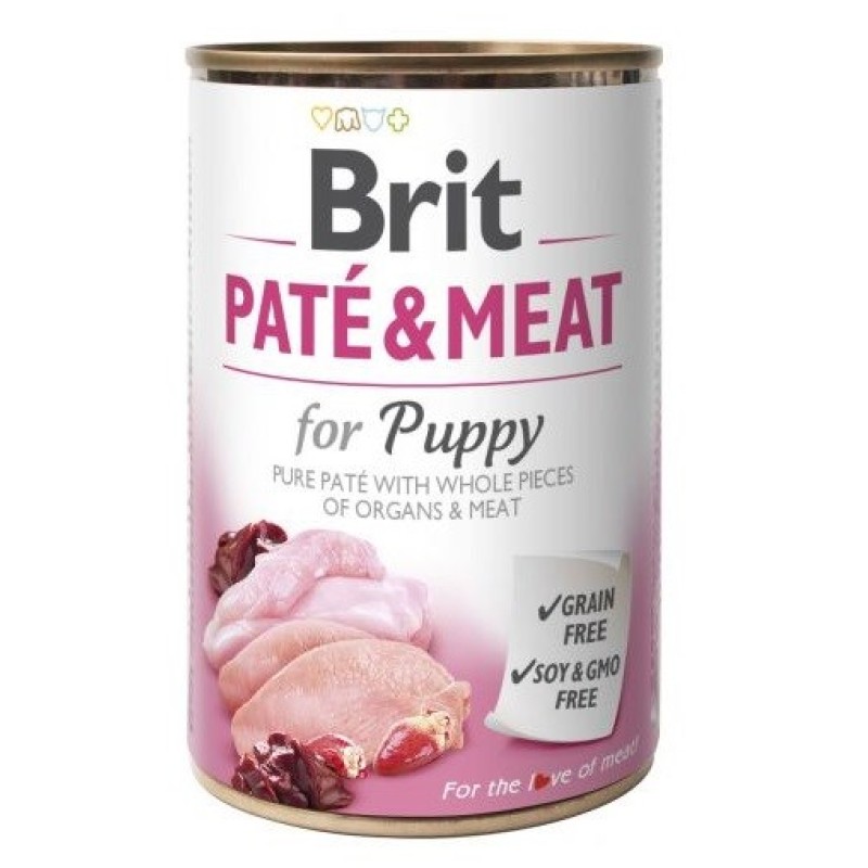 BRIT Paté & Meat Puppy Chicken - wet dog food - 400g