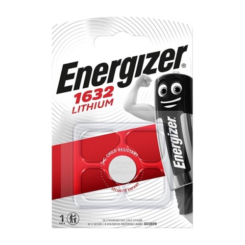 ENERGIZER BATTERY SPECIALIZED LITHIUM CR1632 3V 1 PIECE ENERGIZER BATTERY SPECIALIZED LITHIUM CR1632 3V 1 PIECE