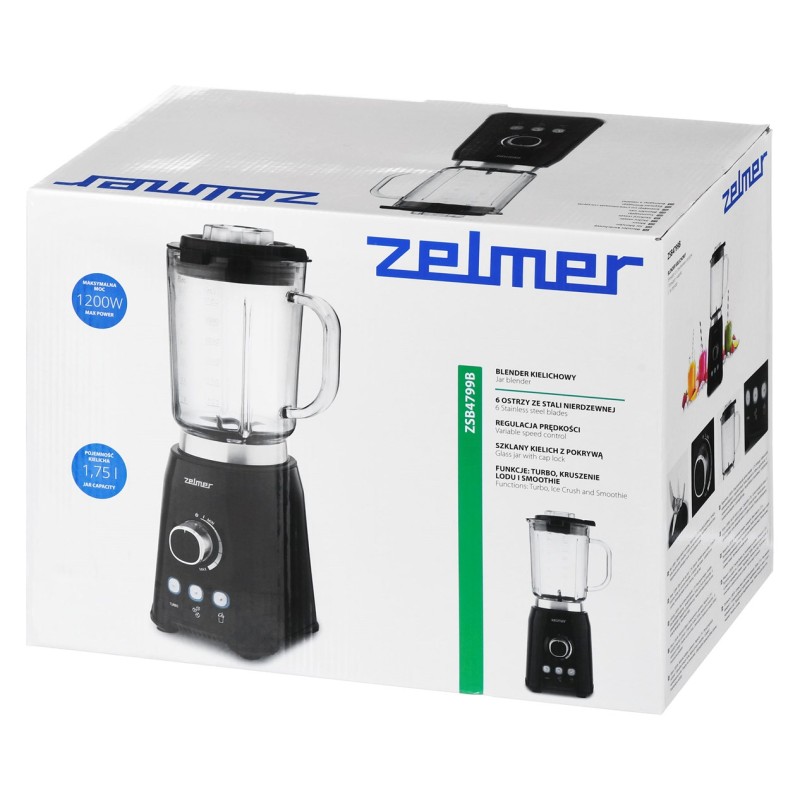 Zelmer cup blender ZSB4799B 1.75 l 1200 W Black Zelmer cup blender ZSB4799B 1.75 l 1200 W Black