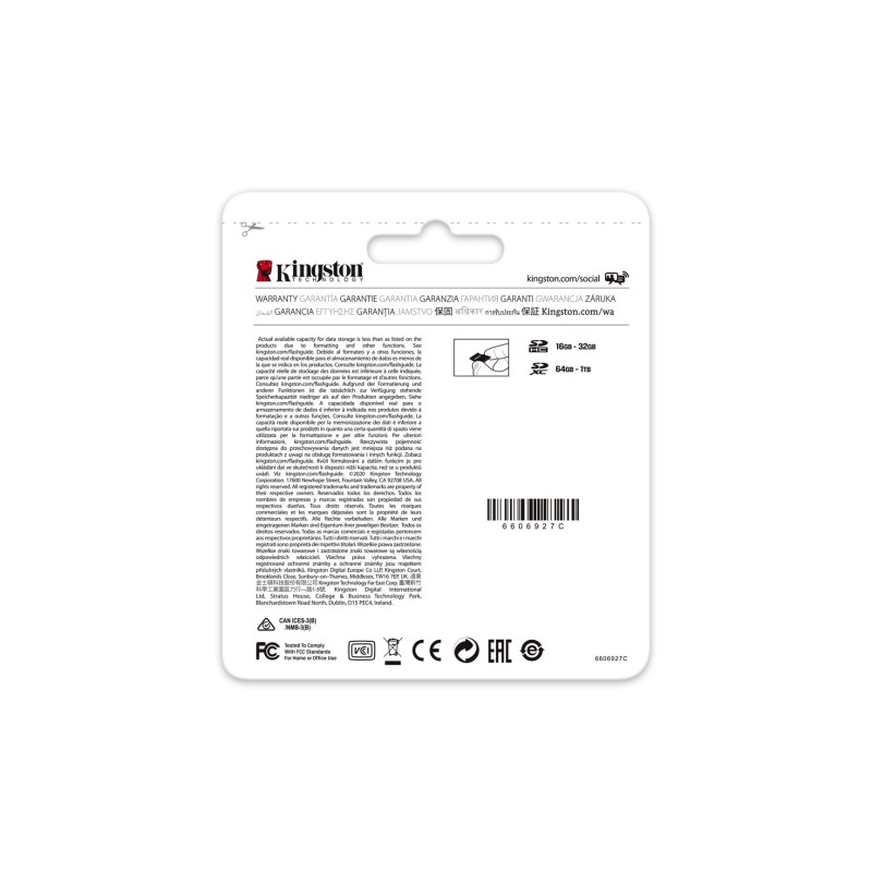 KINGSTON microSDHC 64GB Industrial C10 A1 pSLC Card KINGSTON microSDHC 64GB Industrial C10 A1 pSLC Card