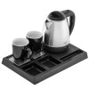 Adler AD 1354 Hotel kettle stainless steel 1.2 L + tray with cups black, steel