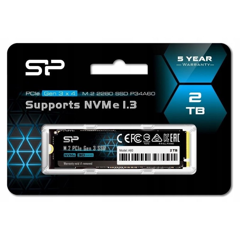 Silicon Power P34A80 M.2 2048 GB PCI Express 3.0 SLC NVMe Silicon Power P34A80 M.2 2048 GB PCI Express 3.0 SLC NVMe