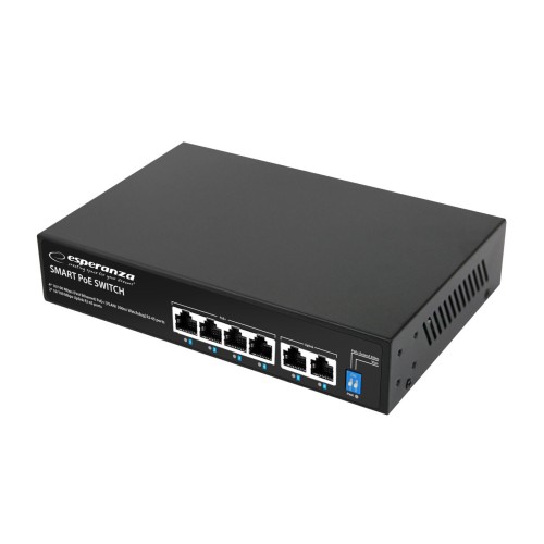 Esperanza ENS105 6-port Poe Switch 10/100 60W Esperanza ENS105 6-port Poe Switch 10/100 60W