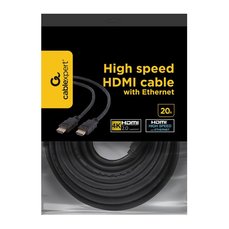 Gembird 20m HDMI HDMI cable HDMI Type A (Standard) Black Gembird 20m HDMI HDMI cable HDMI Type A (Standard) Black