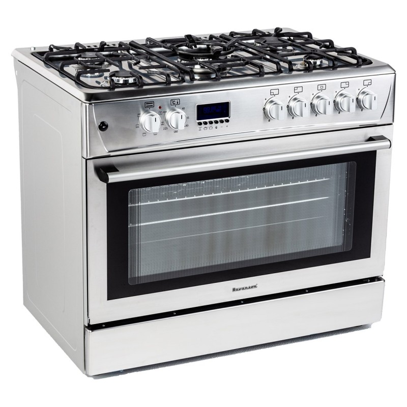Gas-electric Cooker Ravanson KWGE-K90 Cheff Modern (silver) Gas-electric Cooker Ravanson KWGE-K90 Cheff Modern (silver)