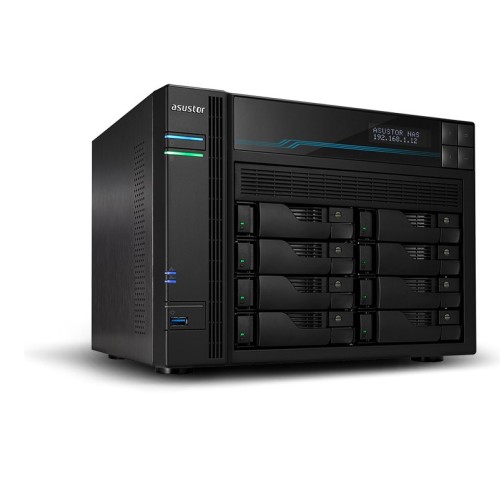 Asustor Lockerstor 10 AS6510T NAS Tower Intel Atom® C3538 8 GB DDR4 0 TB ADM Black