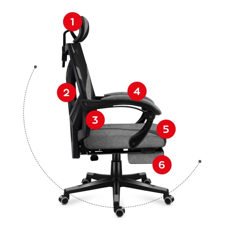 Huzaro Combat 5.0 Grey gaming chair Huzaro Combat 5.0 Grey gaming chair