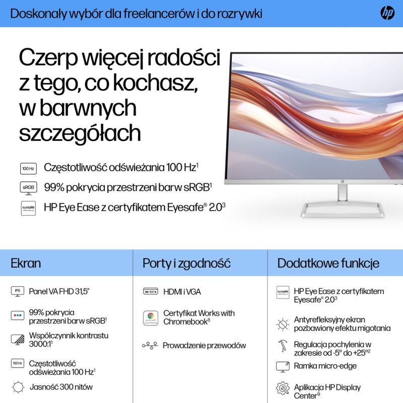 HP Series 5 31.5-inch FHD monitor - 532sf