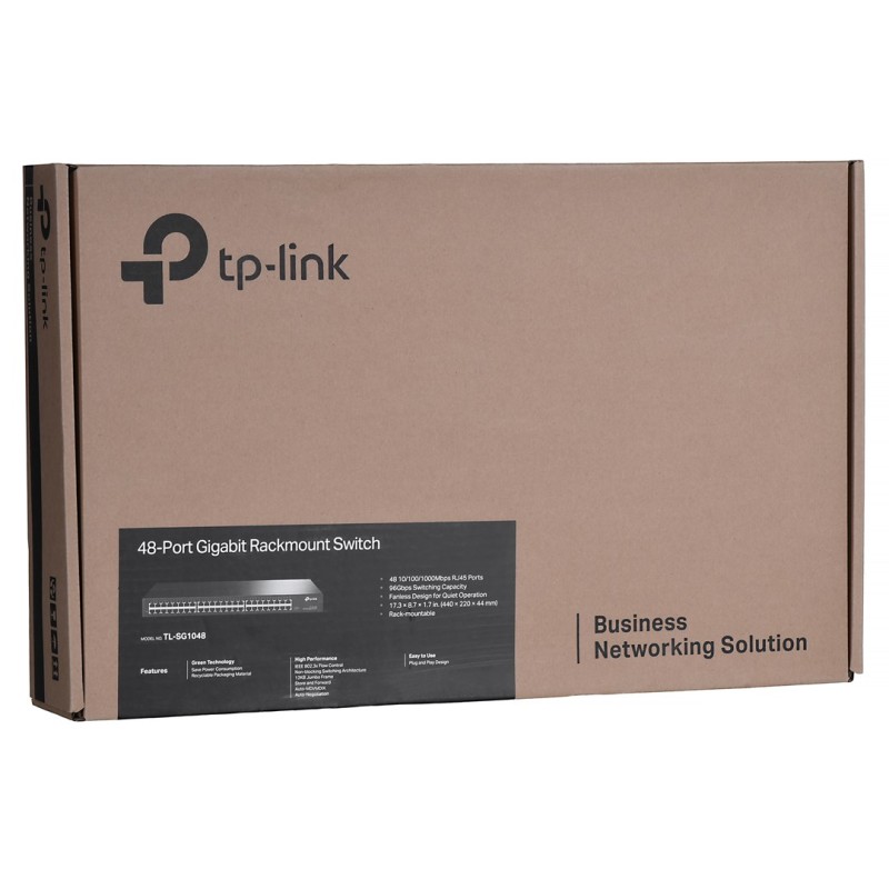 TP-Link TL-SG1048 Unmanaged Gigabit Ethernet (10/100/1000) 1U Black TP-Link TL-SG1048 Unmanaged Gigabit Ethernet (10/100/1000) 1U Black