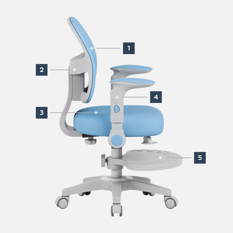 Junior 5.0 Blue swivel chair