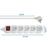 Esperanza ELK215W Power strip 5GN/3M White Esperanza ELK215W Power strip 5GN/3M White