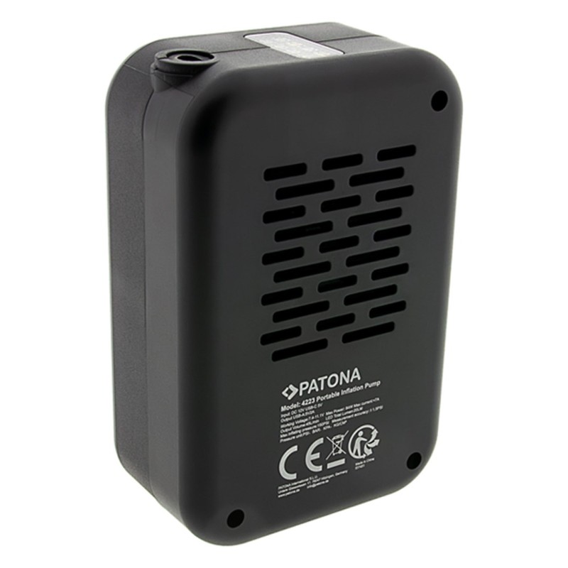 PATONA Electric tire inflator 10.3 bar / 150 PSI Powerbank and LED light Black