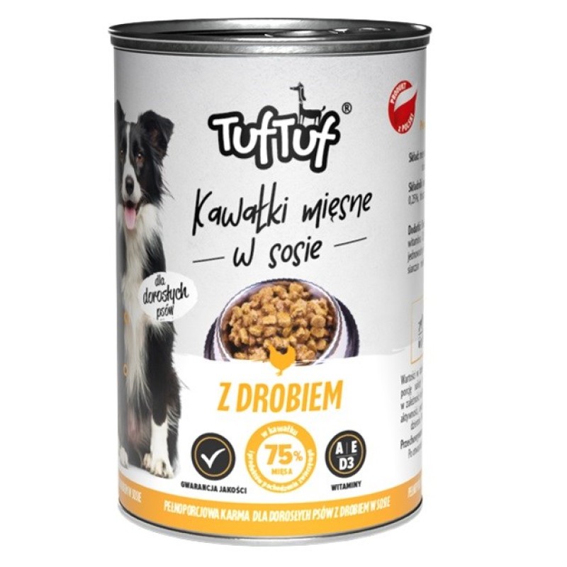TUF TUF Meaty chunks with poultry - wet dog food - 1250g