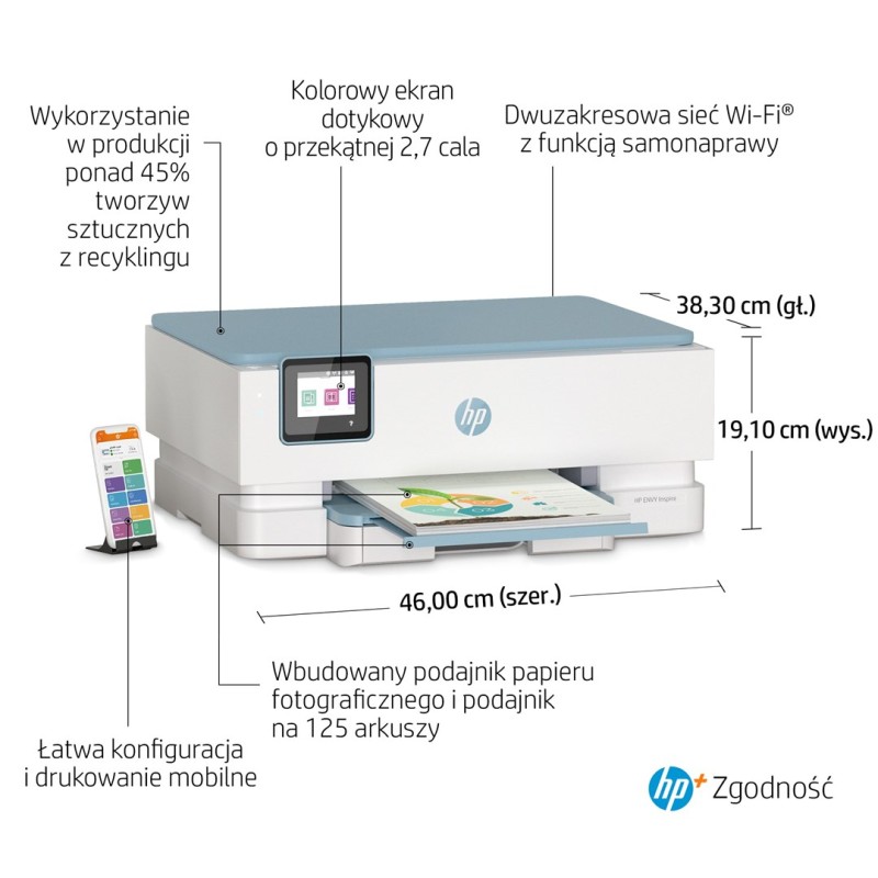 HP ENVY Inspire 7221e All-in-One Printer Thermal inkjet A4 4800 x 1200 DPI 15 ppm Wi-Fi HP ENVY Inspire 7221e All-in-One Printer Thermal inkjet A4 4800 x 1200 DPI 15 ppm Wi-Fi
