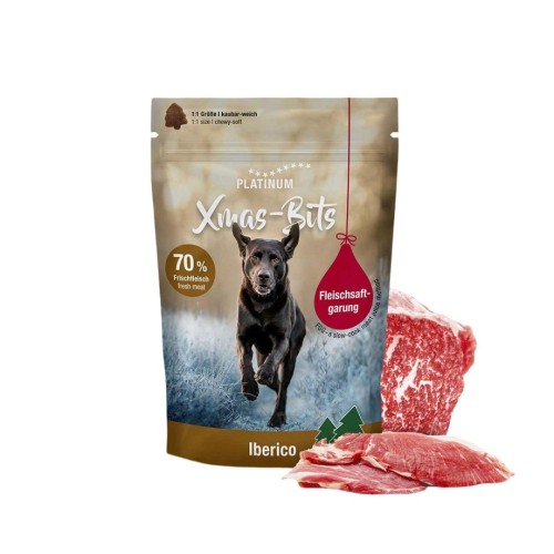 PLATINUM Xmas-Bits Iberico - dog treat - 150g