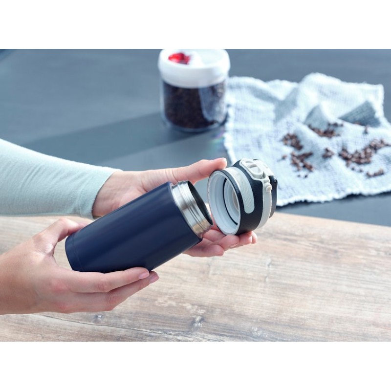 Leifheit 03247 travel mug 350 ml Black, Blue Stainless steel Leifheit 03247 travel mug 350 ml Black, Blue Stainless steel