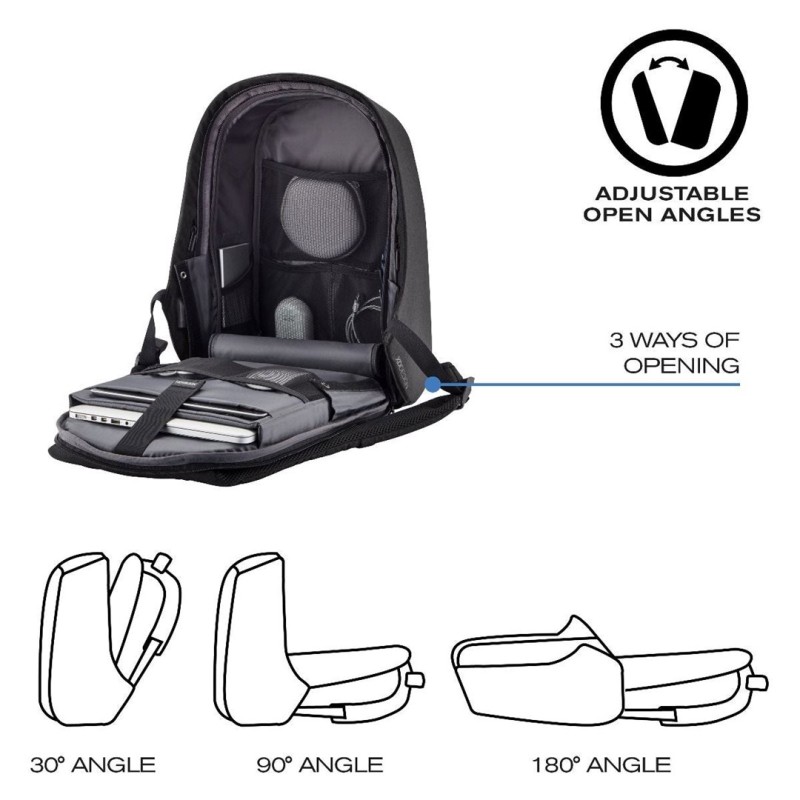 XD DESIGN ANTI-THEFT BACKPACK BOBBY HERO XL BLACK P/N: P705.711 XD DESIGN ANTI-THEFT BACKPACK BOBBY HERO XL BLACK P/N: P705.711