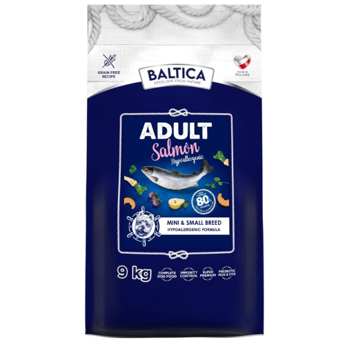 BALTICA Excellent Hypoallergenic Adult Small breeds Salmon - dry dog food - 9kg BALTICA Excellent Hypoallergenic Adult Small breeds Salmon - dry dog food - 9kg