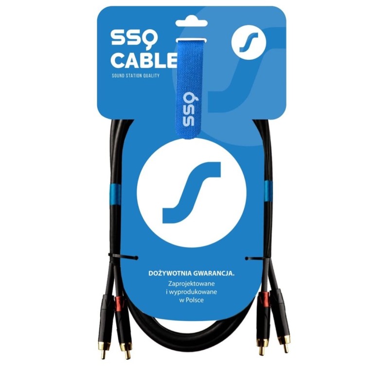 SSQ RCARCA3 - Cable 2x RCA - 2x RCA - 3 m, Black