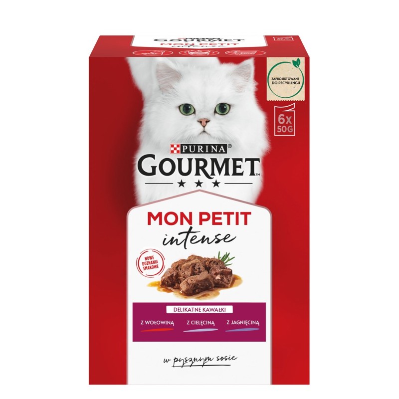 GOURMET Mon Petit Meat Mix - wet cat food - 6 x 50 g