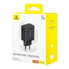 Baseus P10111404113-00 Cube USB-C / USB-A 30W mains charger Black Baseus P10111404113-00 Cube USB-C / USB-A 30W mains charger Black