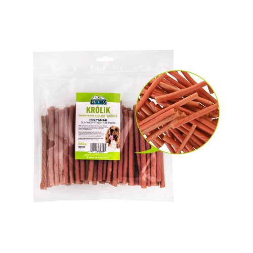 PETITTO Miękkie Paluszki z Królika -przysmak dla psa - 500g PETITTO Miękkie Paluszki z Królika -przysmak dla psa - 500g