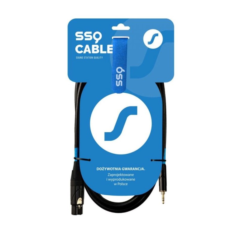 SSQ XLRMi0,5 - XLR female - Jack stereo 3,5 mm cable , 0,5 m