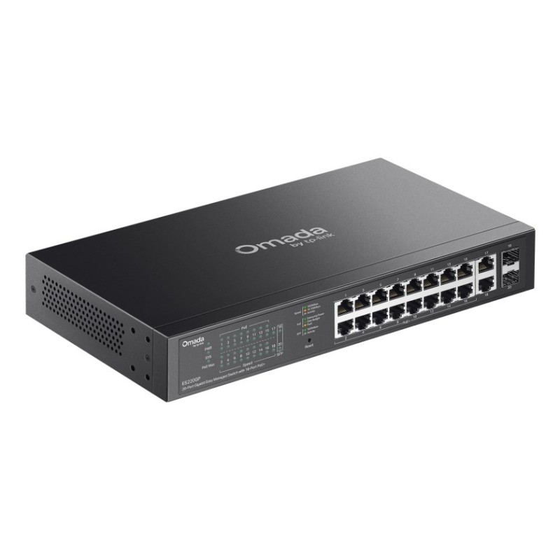 OMADA ES220GP network switch Managed Gigabit Ethernet (10/100/1000) Power over Ethernet (PoE) Black OMADA ES220GP network switch Managed Gigabit Ethernet (10/100/1000) Power over Ethernet (PoE) Black