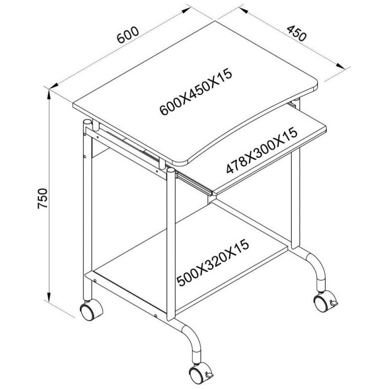 Techly Desk for Computer ''Compact'' ICA-TB S005 Techly Desk for Computer ''Compact'' ICA-TB S005