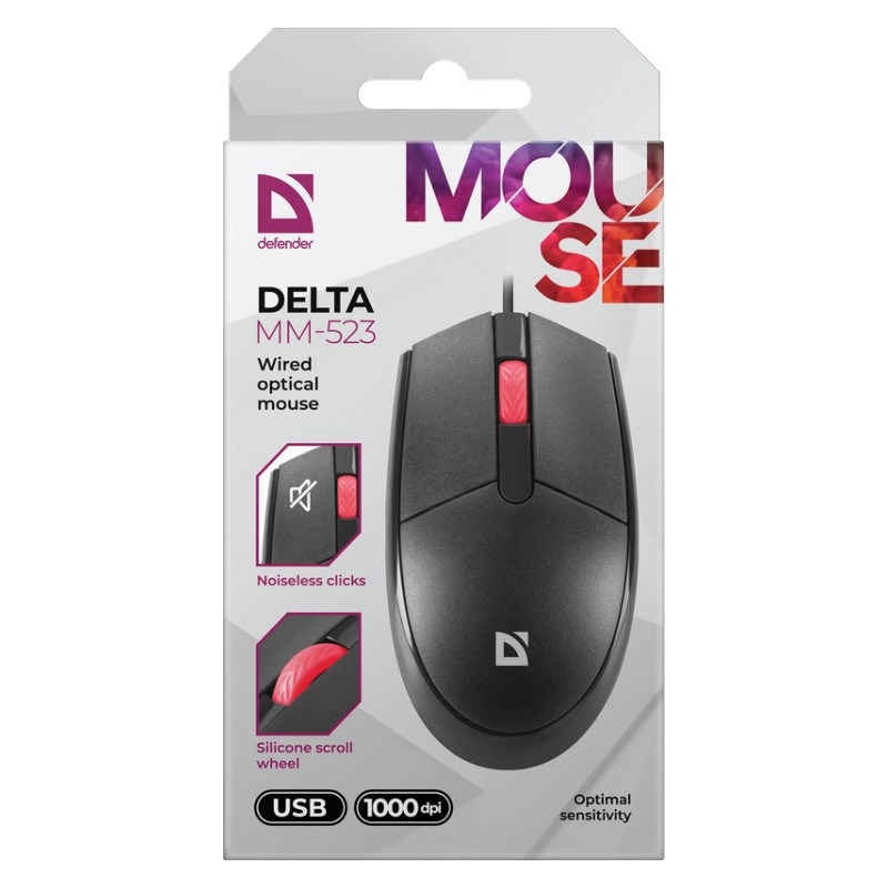 MOUSE DEFENDER DELTA MM-523 CZARNA OPTICAL MOUSE DEFENDER DELTA MM-523 CZARNA OPTICAL
