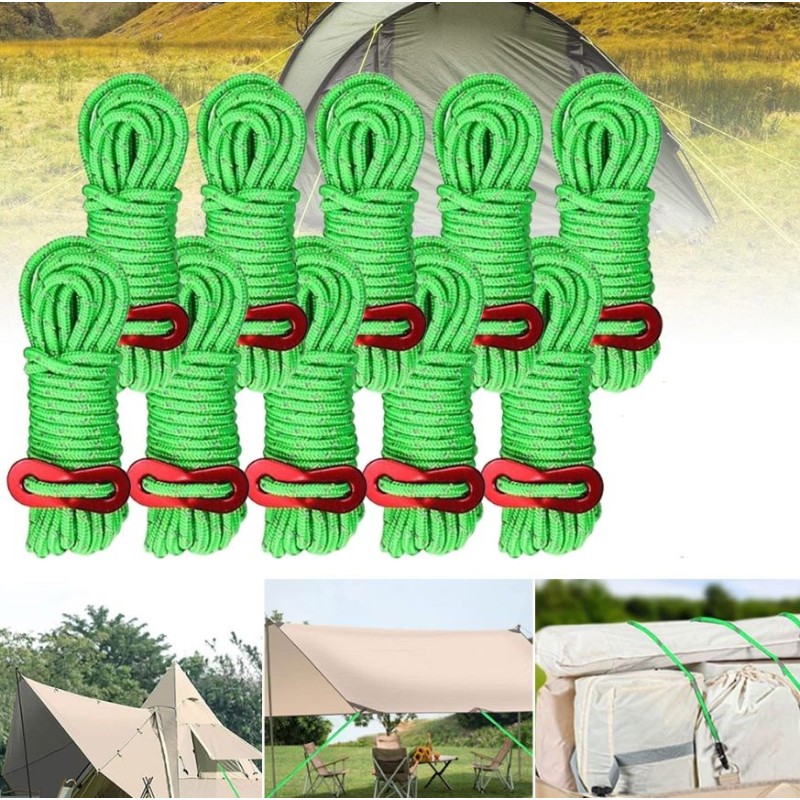 Naturehike reflective tent climbing lines 4 X 4M NH15A001-G-GREEN Naturehike reflective tent climbing lines 4 X 4M NH15A001-G-GREEN