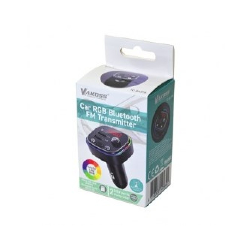 Vakoss TC-B439K FM transmitter 87.5 - 108 MHz Bluetooth/USB Black Vakoss TC-B439K FM transmitter 87.5 - 108 MHz Bluetooth/USB Black