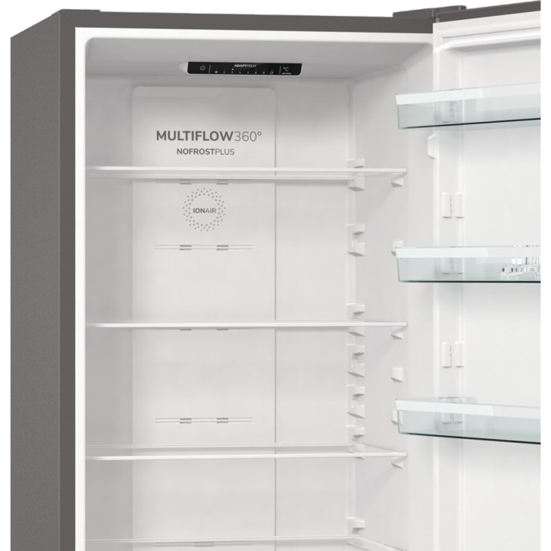 Gorenje NRK6202EXL4 fridge-freezer Freestanding 331 L E Grey