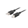 Lanberg CA-USBA-15CU-0010-BK kabel USB 1m 2.0 USB A->USB-B Black Lanberg CA-USBA-15CU-0010-BK kabel USB 1m 2.0 USB A->USB-B Black