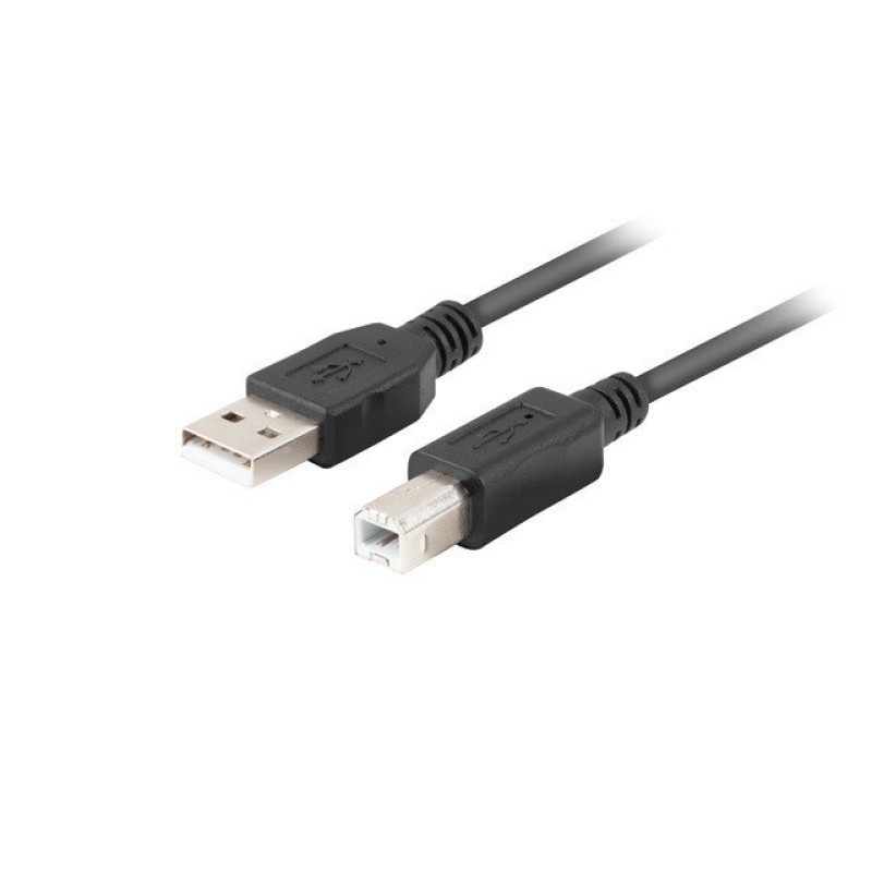 Lanberg CA-USBA-15CU-0010-BK kabel USB 1m 2.0 USB A->USB-B Black Lanberg CA-USBA-15CU-0010-BK kabel USB 1m 2.0 USB A->USB-B Black