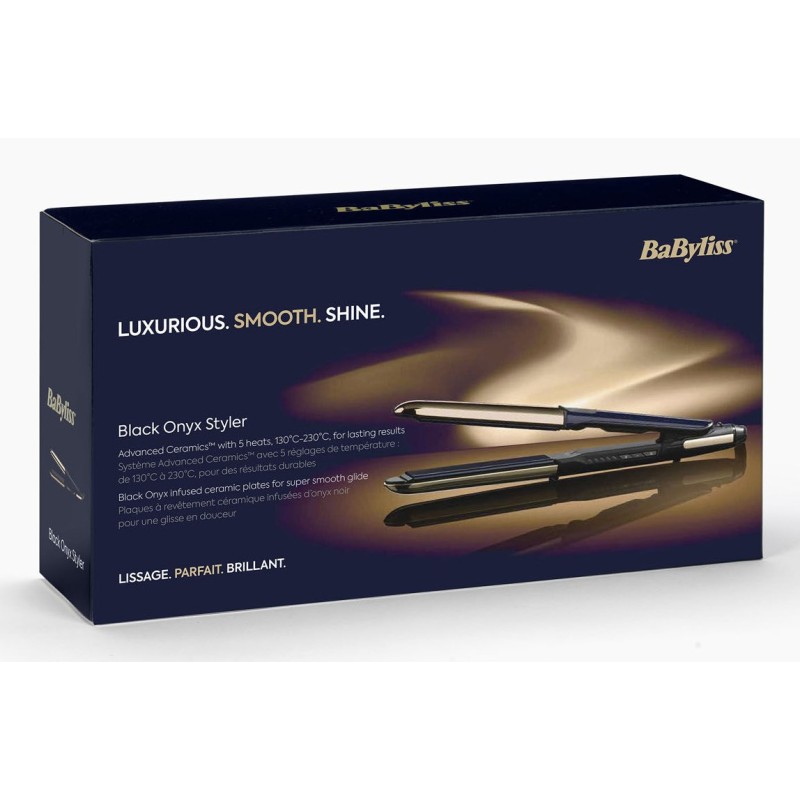 BaByliss ST484E hair styling tool Straightening iron Warm Black, Gold 3.3 m