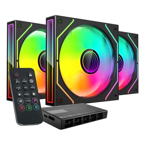 TACENS MARS MF-3DPROKIT FANS 120 ARGB x3 BK- wentylatory+hub+pilot (TACMARS-MF3DPROKIT)