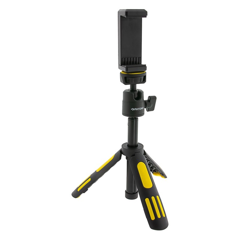 PATONA Premium Adjustable tripod with smartphone holder Black, Yellow