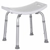 Rectangular shower stool with height adjustment