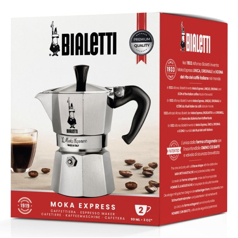 Bialetti Moka Express Moka pot Aluminium, Black