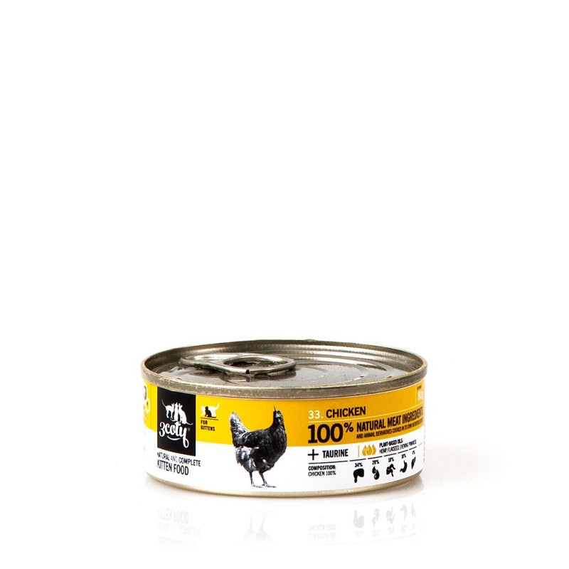3COTY Chicken For kittens - wet cat food - 80g 3COTY Chicken For kittens - wet cat food - 80g