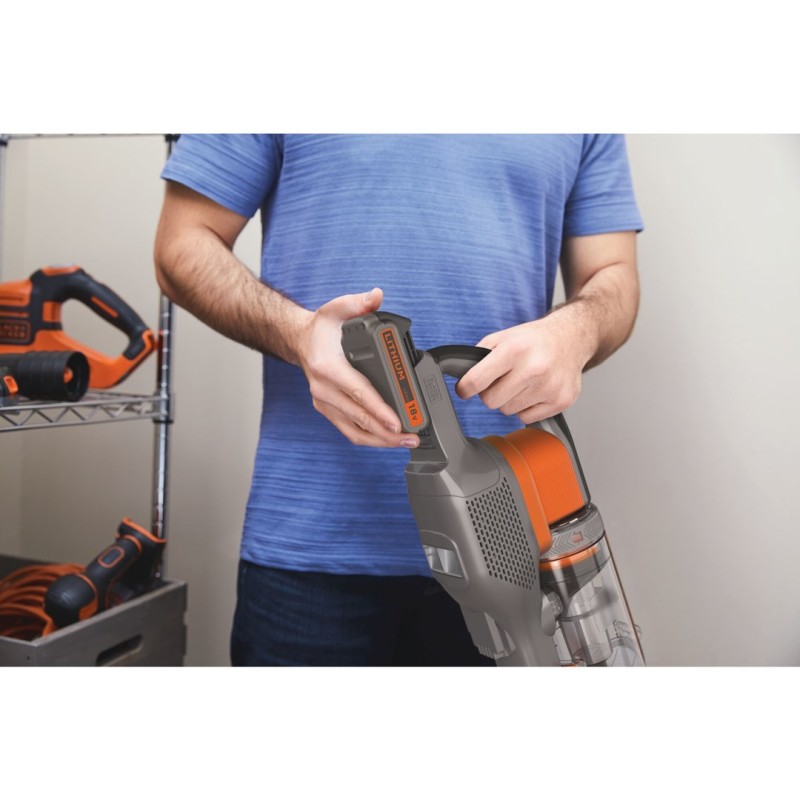 Black & Decker BHFEV182C-QW stick vacuum/electric broom 2-in-1 stick vacuum Battery Dry Bagless Orange, Titanium 2 Ah Black & Decker BHFEV182C-QW stick vacuum/electric broom 2-in-1 stick vacuum Battery Dry Bagless Orange, Titanium 2 Ah