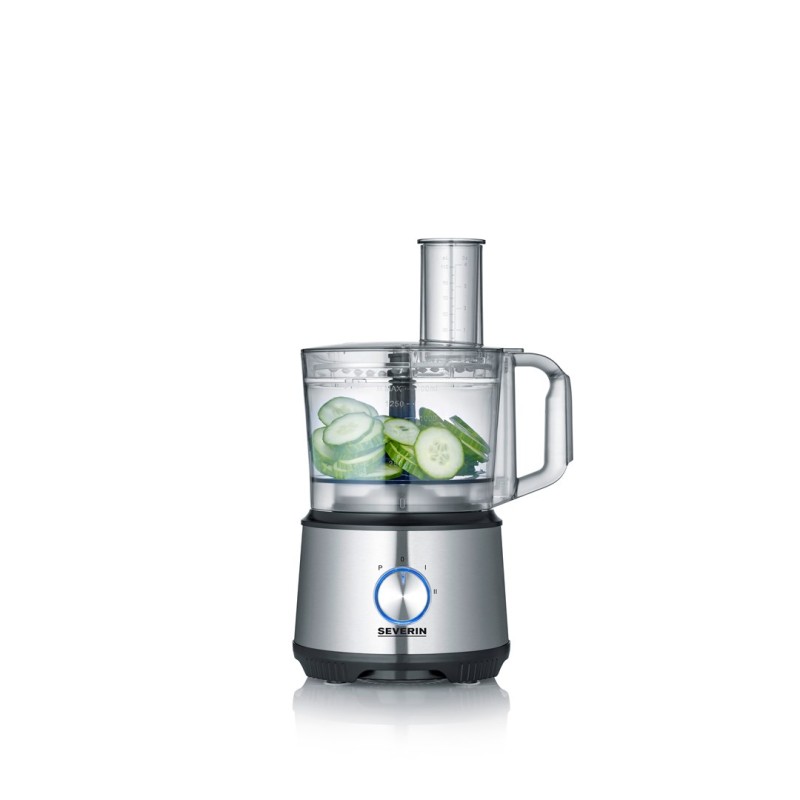 Severin KM 3892 food processor 1200 W 1.5 L Black, Stainless steel, Transparent